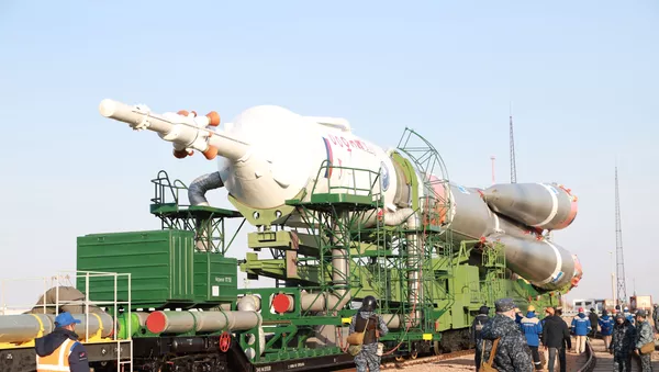 Вывоз РН Союз-2. 1а с пилотируемым кораблем Союз МС -18 на стартовой комплекс космодрома Байконур.  - 俄羅斯衛星通訊社