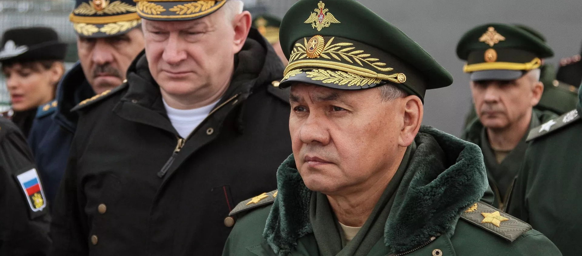  Министр обороны РФ генерал армии Сергей Шойгу во время посещения с рабочим визитом и инспекцией пунктов базирования, а также инфраструктуры причального фронта атомных подводных крейсеров Борей и Борей-А в Мурманской области.  - 俄羅斯衛星通訊社, 1920, 16.04.2021