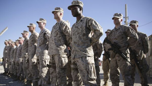 Морские пехотинцы США в военном лагере Шораб в провинции Гильменд, Афганистан - 俄罗斯卫星通讯社