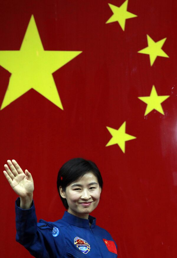 中國首位女航天員劉洋。 - 俄羅斯衛星通訊社