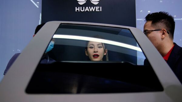 Стенд компании Huawei на международной автомобильной выставке в Шанхае  - 俄羅斯衛星通訊社
