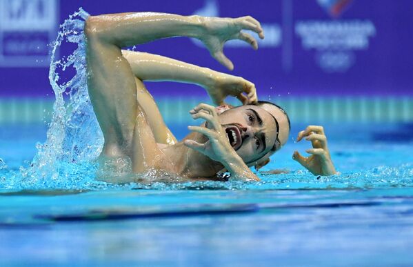 国际泳联花样游泳世界系列赛第三阶段，混双技术自选比赛现场。 - 俄罗斯卫星通讯社