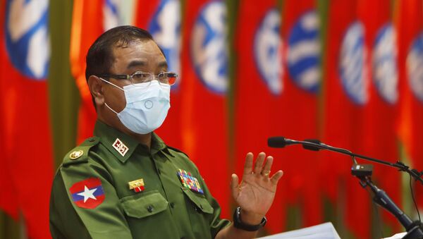 Заместитель председателя комитета военной информации Мьянмы Зо Мин Тун  - 俄羅斯衛星通訊社