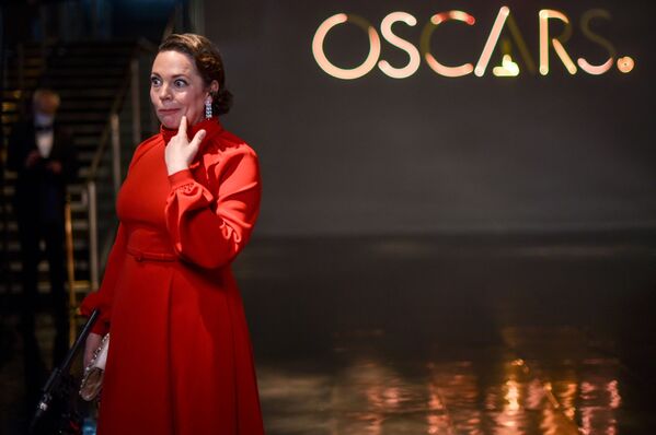 奧利維亞·科爾曼在倫敦參加第93屆奧斯卡頒獎典禮轉播晚會。 - 俄羅斯衛星通訊社