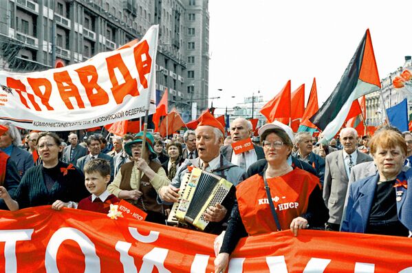 2020年5月1日，莫斯科市剧院广场群众游行活动。 - 俄罗斯卫星通讯社