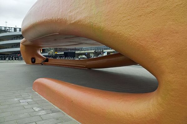 荷蘭霍夫多普，由建築師莫里斯•尼奧設計的“令人驚嘆的鯨魚的下顎”（Amazing Whalejaw）公交車站。 - 俄羅斯衛星通訊社