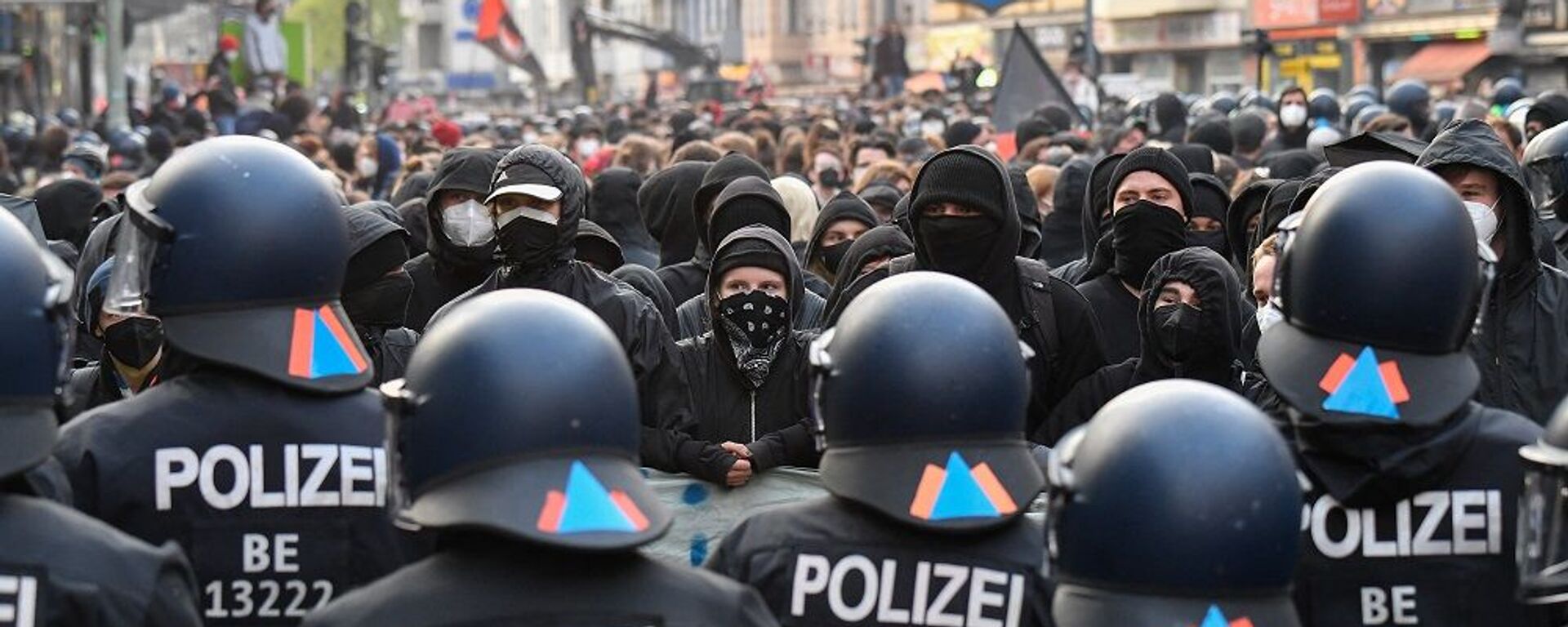 Первомайские протесты в Германии, 1 мая 2021 - 俄罗斯卫星通讯社, 1920, 02.05.2021