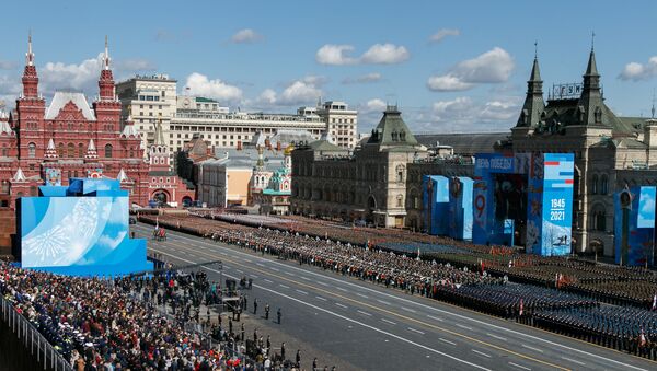 胜利日阅兵总彩排在莫斯科举行。 - 俄罗斯卫星通讯社