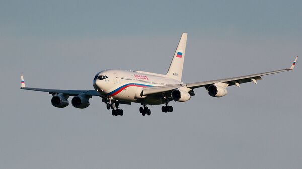 Российский самолет Ил-96 в небе - 俄罗斯卫星通讯社