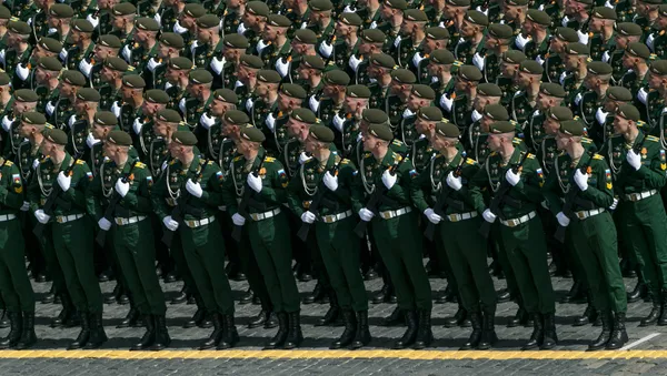 Военнослужащие парадных расчетов на военном параде в честь 76-й годовщины Победы в Великой Отечественной войне Военнослужащие парадных расчетов на военном параде в честь 76-й годовщины Победы в Великой Отечественной войне - 俄羅斯衛星通訊社