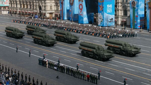 Механизированная колонна на военном параде, посвященном 76-й годовщине Победы в Великой Отечественной войне - 俄罗斯卫星通讯社
