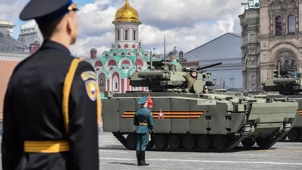 Боевая машина пехоты (БМП) на гусеничной платформе Курганец-25 с боевым модулем Эпоха во время генеральной репетиции парада в честь 76-й годовщины Победы в Великой Отечественной войне в Москве Боевая машина пехоты (БМП) на гусеничной платформе Курганец-25 с боевым модулем Эпоха во время генеральной репетиции парада в честь 76-й годовщины Победы в Великой Отечественной войне в Москве - 俄羅斯衛星通訊社