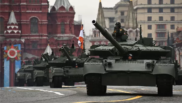 Танки Т-72Б3М на военном параде в честь 76-й годовщины Победы в Великой Отечественной войне в Москве. Танки Т-72Б3М на военном параде в честь 76-й годовщины Победы в Великой Отечественной войне в Москве. - 俄羅斯衛星通訊社