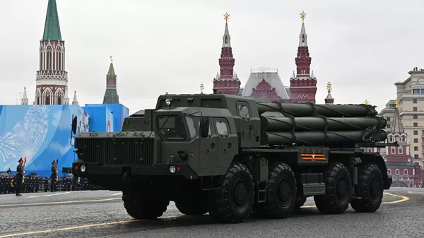 Реактивная система залпового огня (РСЗО) Торнадо-С на военном параде в честь 76-й годовщины Победы в Великой Отечественной войне в Москве. Реактивная система залпового огня (РСЗО) Торнадо-С на военном параде в честь 76-й годовщины Победы в Великой Отечественной войне в Москве. - 俄羅斯衛星通訊社