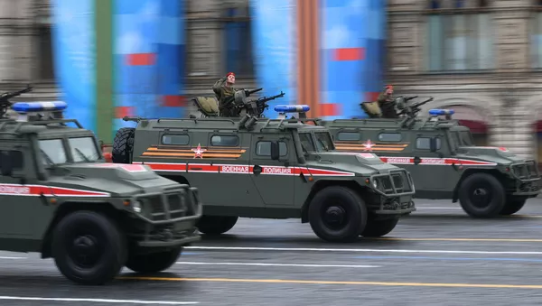 Бронеавтомобили специального назначения Тигр-М СпН вооружения Военной полиции Минобороны на военном параде в честь 76-й годовщины Победы в Великой Отечественной войне в Москве. Бронеавтомобили специального назначения Тигр-М СпН вооружения Военной полиции Минобороны на военном параде в честь 76-й годовщины Победы в Великой Отечественной войне в Москве. - 俄羅斯衛星通訊社