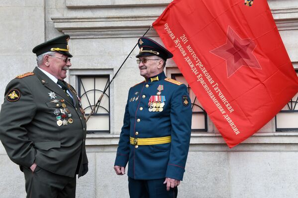 莫斯科紀念偉大衛國戰爭76週年閱兵式活動中的軍人。 - 俄羅斯衛星通訊社