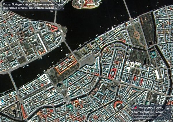制成对地光学遥感卫星Kanopus-V的圣彼得堡市的军事阅兵照片。 - 俄罗斯卫星通讯社