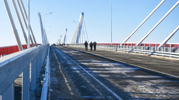 Новый мост через Амур из России в Китай в Благовещенске. - 俄罗斯卫星通讯社
