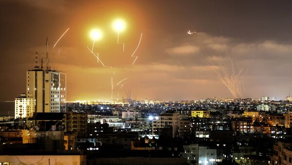Ракеты, выпущенные в сторону Израиля из города Газа - 俄罗斯卫星通讯社