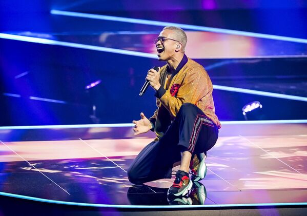 捷克歌手本尼•克里斯托參加第二場半決賽的彩排。 - 俄羅斯衛星通訊社
