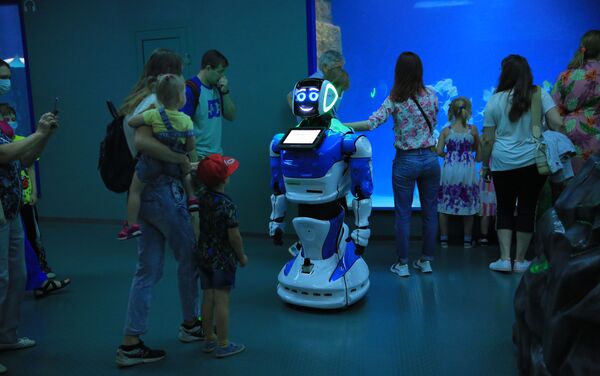Promobot机器人在莫斯科海洋博物馆 - 俄罗斯卫星通讯社