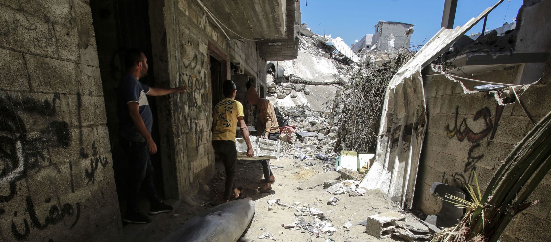 Разрушенные в результате бомбардировки здания в секторе Газа. - 俄羅斯衛星通訊社, 1920, 19.05.2021