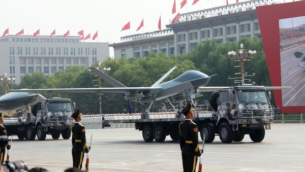 Китайский беспилотник Wing Loong на военном параде, приуроченном к 70-летию образования Китая, в Пекине - 俄罗斯卫星通讯社