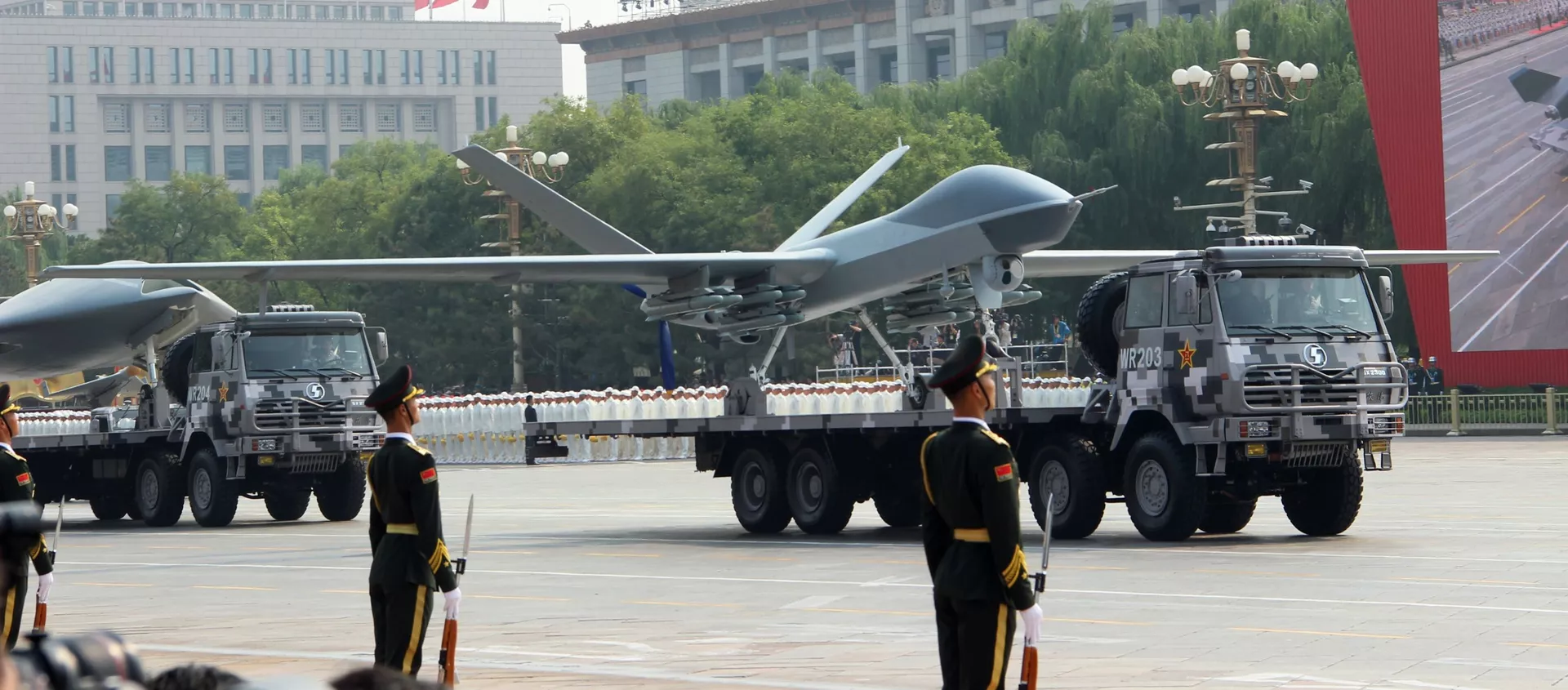 Китайский беспилотник Wing Loong на военном параде, приуроченном к 70-летию образования Китая, в Пекине - 俄羅斯衛星通訊社, 1920, 19.05.2021