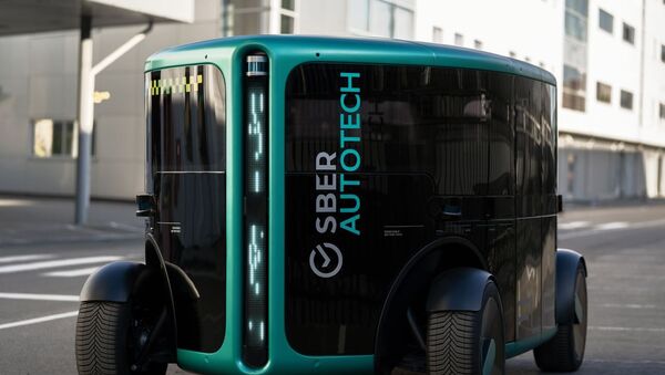 Компания «Сбера» SberAutoTech представила прототип беспилотного электромобиля ФЛИП. - 俄罗斯卫星通讯社