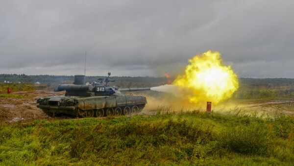 Танк Т-80 во время учений танковой армии Западного военного округа - 俄罗斯卫星通讯社