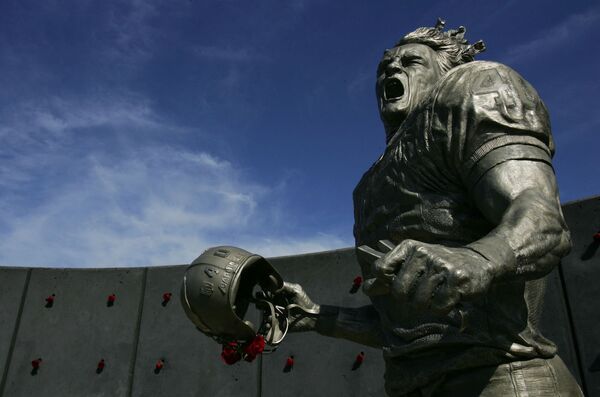 美国橄榄球明星蒂尔曼在亚利桑那州的雕像。 - 俄罗斯卫星通讯社