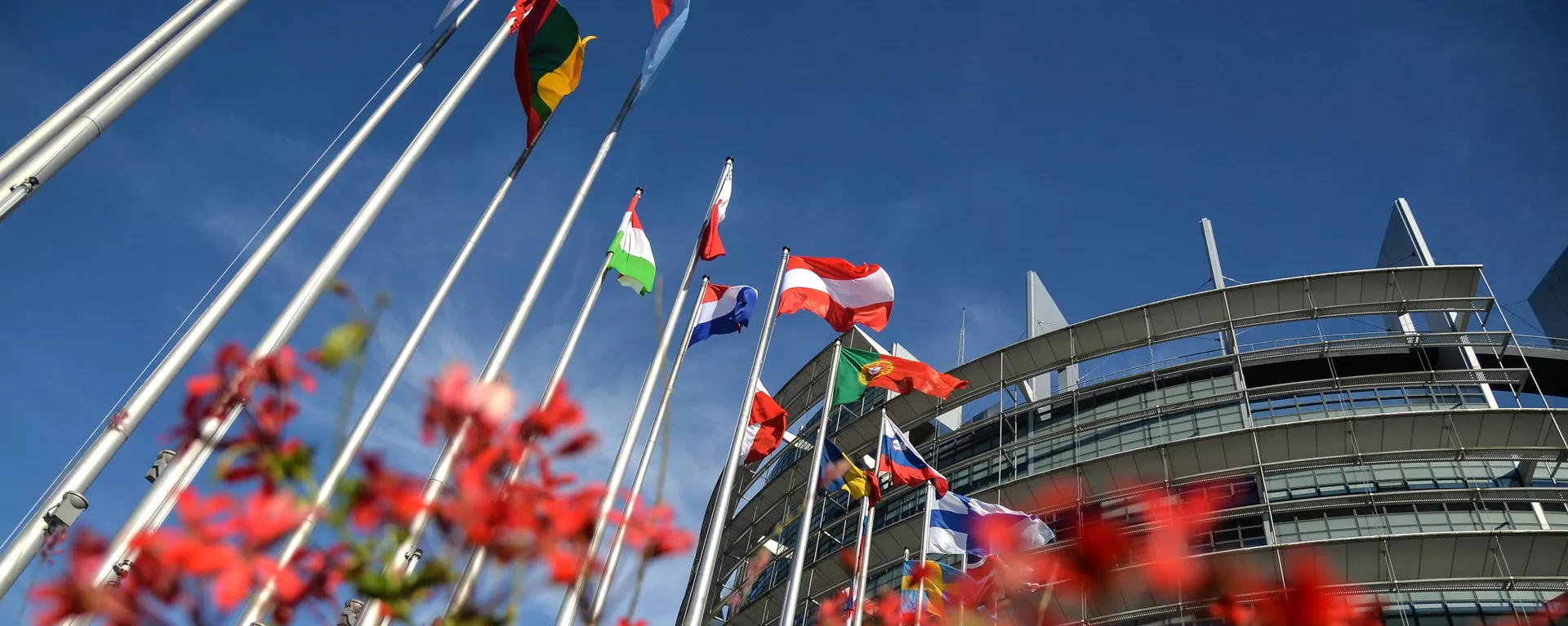 Флаги возле здания Европейского парламента в Страсбурге - 俄罗斯卫星通讯社, 1920, 23.06.2021