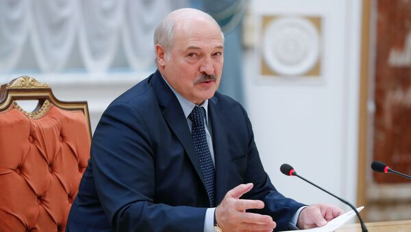 Президент Белоруссии Александр Лукашенко во время встречи в Минске - 俄罗斯卫星通讯社