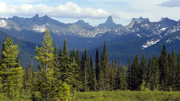 Панорама скалистых вершин природного парка Ергаки в горном районе Западный Саян - 俄罗斯卫星通讯社