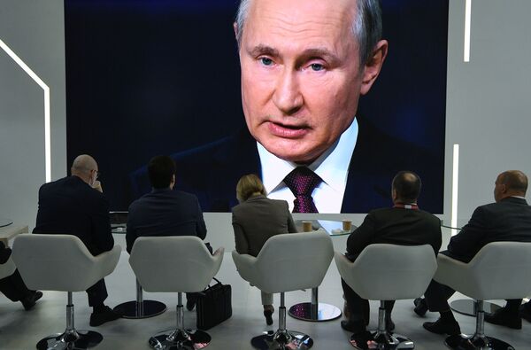 俄羅斯總統普京在2021年聖彼得堡國際經濟論壇全體會議上的講話轉播  - 俄羅斯衛星通訊社