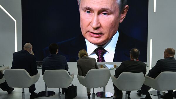 俄罗斯总统普京在2021年圣彼得堡国际经济论坛全体会议上的讲话转播  - 俄罗斯卫星通讯社
