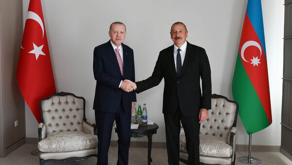 阿塞拜疆和土耳其兩國總統出席卡拉巴赫菲祖利國際機場啓用典禮 - 俄羅斯衛星通訊社