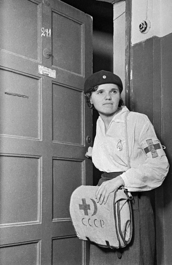 1941年6月，莫斯科醫療機構的一名護士。 - 俄羅斯衛星通訊社