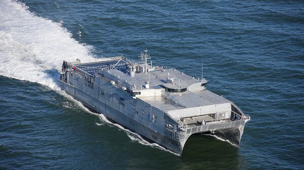 Быстроходный транспортно-десантный корабль USNS Yuma ВМС США  - 俄羅斯衛星通訊社