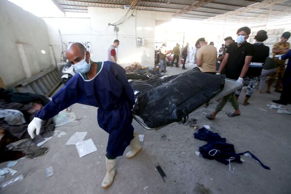 伊拉克新冠定點醫院火災遇難者。 - 俄羅斯衛星通訊社