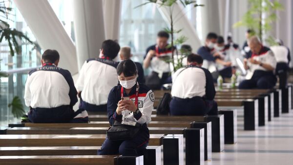 Обедененный перерыв в олимпийском пресс-центре в Токио  - 俄羅斯衛星通訊社