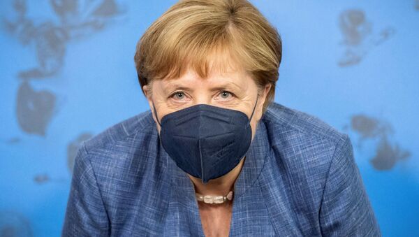 Канцлер Германии Ангела Меркель на пресс-конференции, посвященной ситуации с коронавирусом в Берлине - 俄罗斯卫星通讯社