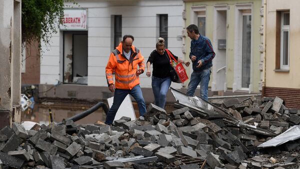 Последствия вызванного сильными дождями наводнения в западной Германии - 俄罗斯卫星通讯社