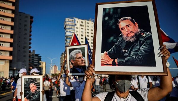 Демонстрация в поддержку кубинского правительства в Гаване, 17 июля 2021 - 俄罗斯卫星通讯社
