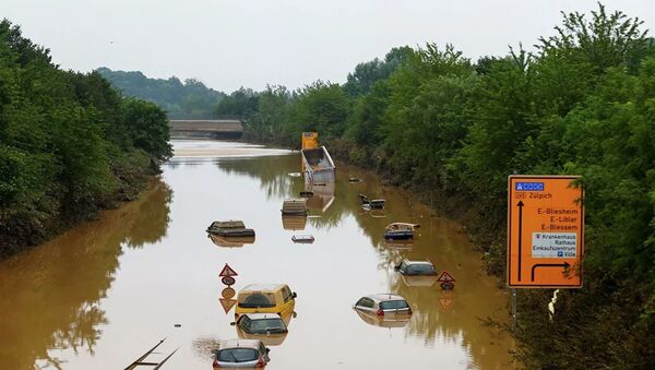 Последствия наводнения в городе Эрфштадт-Блессем  - 俄羅斯衛星通訊社