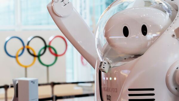 Робот у информационной стойки в аэропорту Haneda  - 俄罗斯卫星通讯社