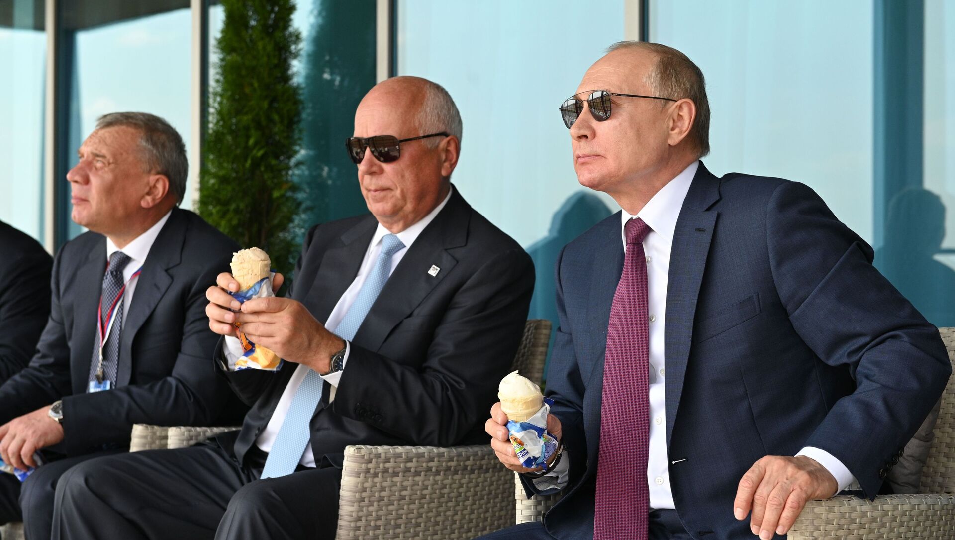 普京在莫斯科航展上请埃尔多安品尝俄罗斯冰淇淋 - 2019年8月27日, 俄罗斯卫星通讯社