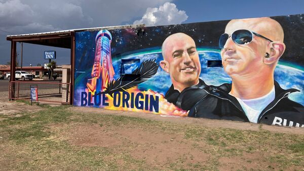 Мурал с изображением основателя Blue Origin Джеффа Безоса - 俄罗斯卫星通讯社