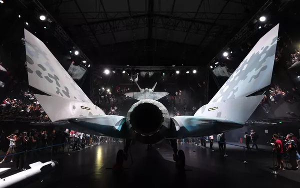 莫斯科航展上的俄第五代新型輕型戰術單引擎戰機Checkmate樣機 - 俄羅斯衛星通訊社