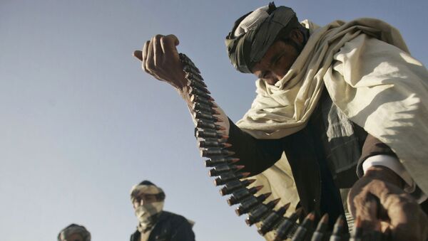 Бывший боец Талибана с патронами в руках - 俄罗斯卫星通讯社